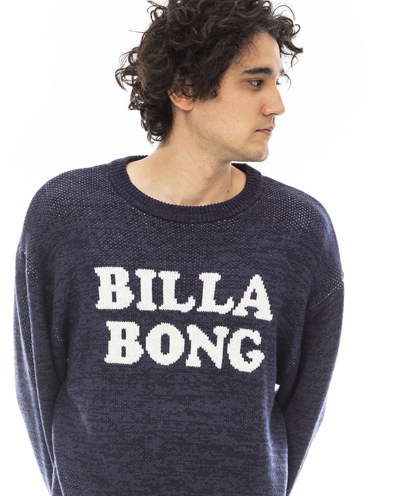 BILLABONG メンズ LOGO KNIT CREW セーター 【2023年秋冬モデル