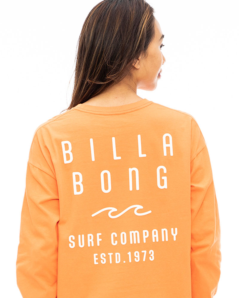 OUTLET】BILLABONG レディース ROUNDED CLEAN LOGO LS TEE ロンＴ 