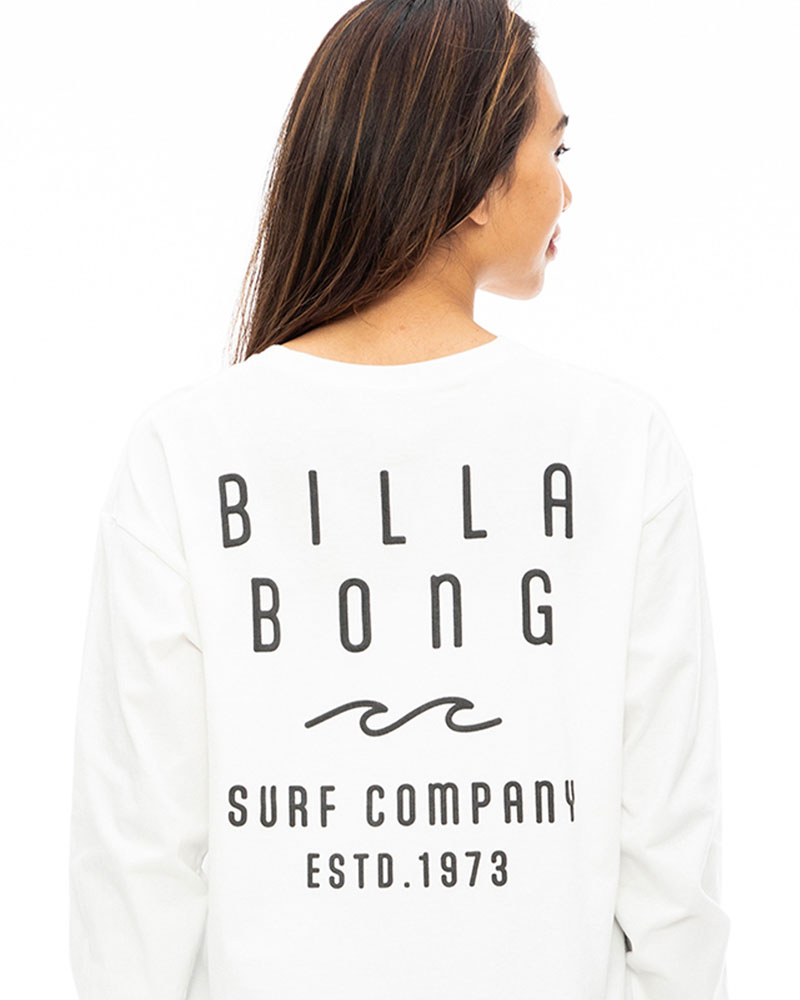 OUTLET】BILLABONG レディース ROUNDED CLEAN LOGO LS TEE ロンＴ