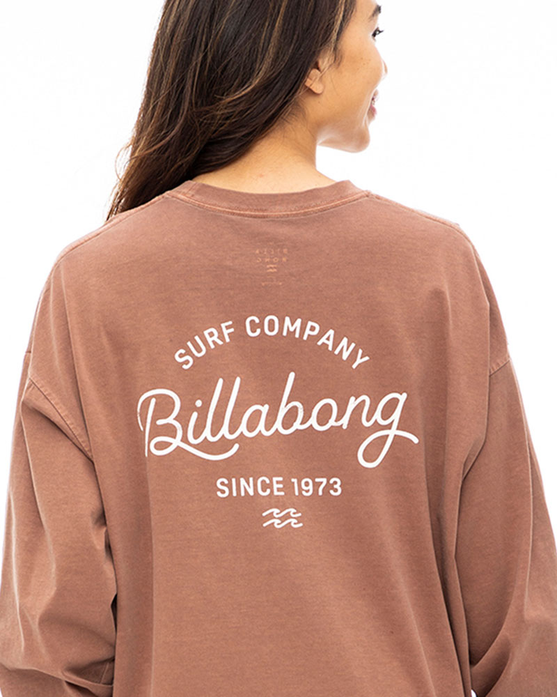 OUTLET】BILLABONG レディース GRUNGE CLEAN SCRIPT LOGO LS TEE ロン