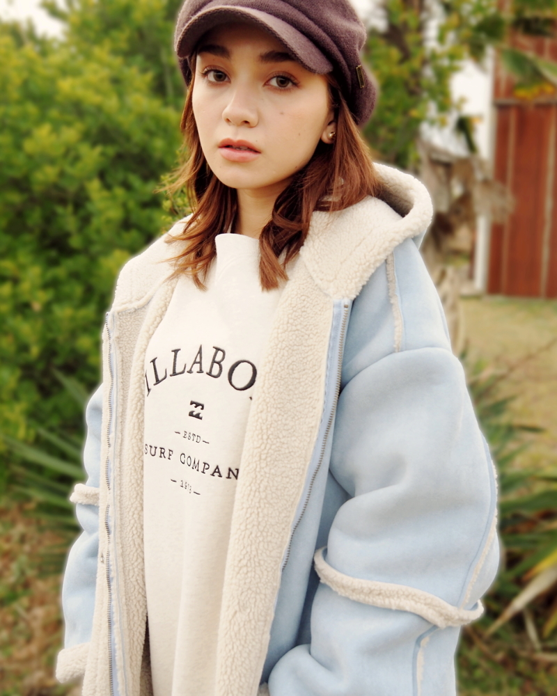 OUTLET】BILLABONG レディース MOUTON HOODED COAT ジャケット