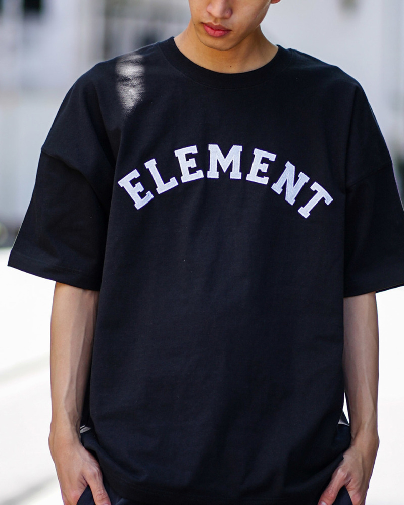 ELEMENT メンズ COLLEGE SS Ｔシャツ FBK 【2023年春夏モデル