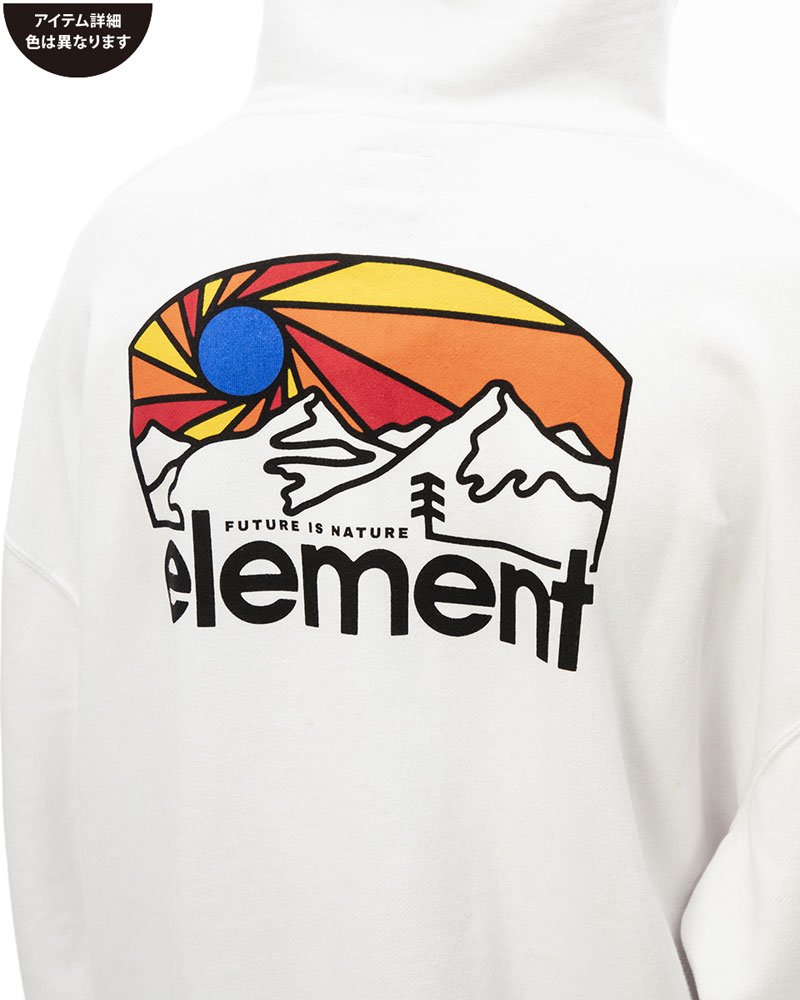 SALE】ELEMENT メンズ SUNSET HOOD パーカー FBK 【2023年秋冬モデル