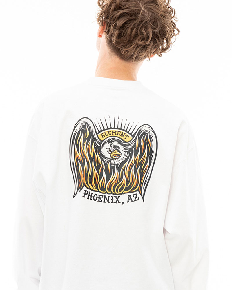 OUTLET】ELEMENT メンズ 【TIMBER!】 TIMBER PHOENIX LS ロンＴ WHT 