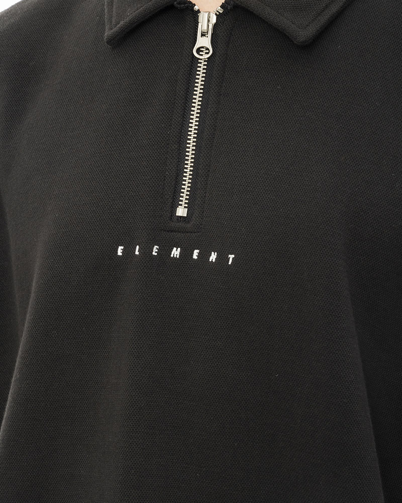 SALE】ELEMENT メンズ FULY POLO HALF ZIP トレーナー FBK 【2024年春 